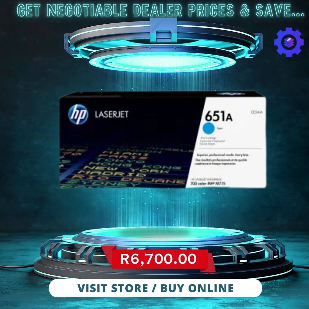 HP 651A, CE341A Cyan Toner Cartridge